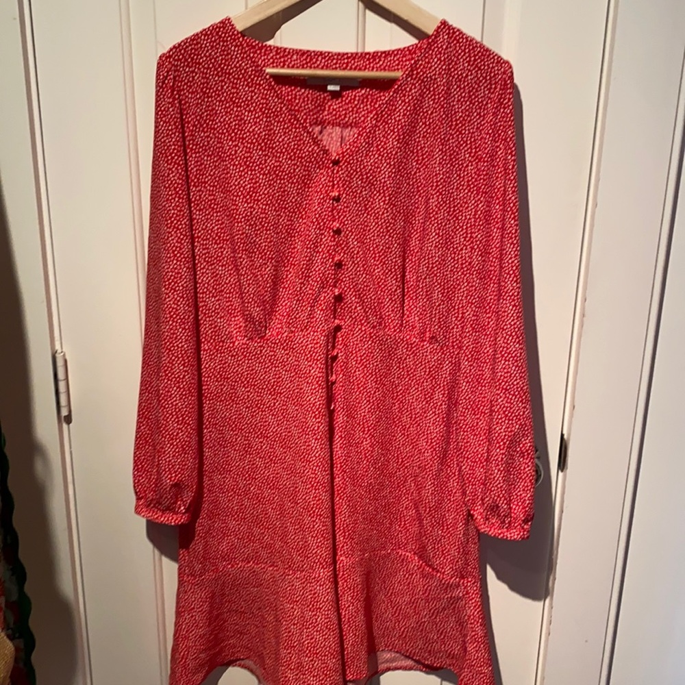 Loft fit and flare heart dress